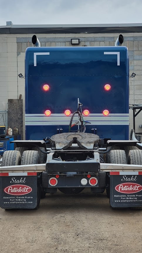 Dual revolution red/blue bunk lights.