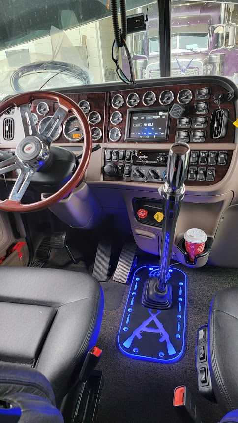 Gear shifter knobs with hidden air lines.