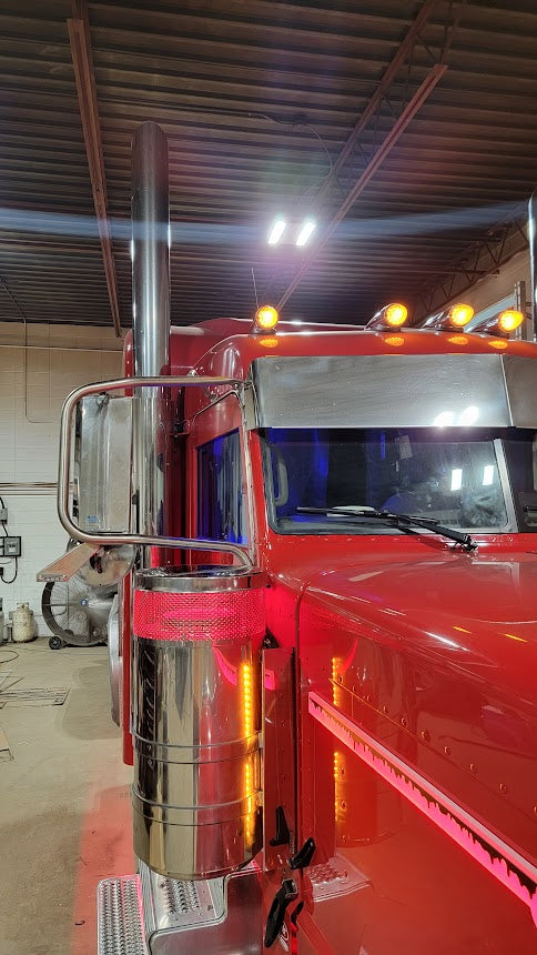 One piece stainless steel mirror brackets and also available paint able.