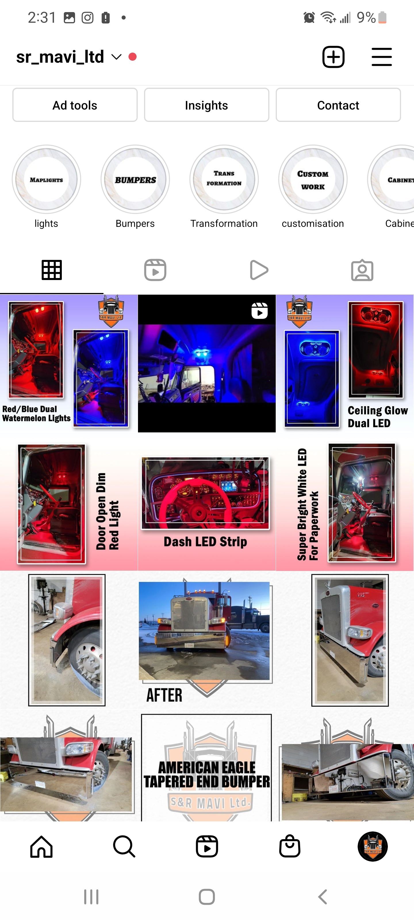 Peterbilt dome watermelon lights
